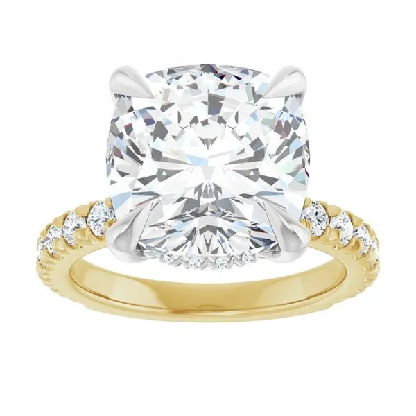 Claw-Prong Hidden Halo-Style Engagement Ring Image 3 J. West Jewelers Round Rock, TX