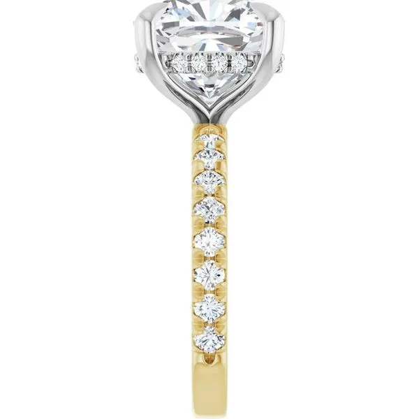 Claw-Prong Hidden Halo-Style Engagement Ring Image 4 Don's Jewelry & Design Washington, IA