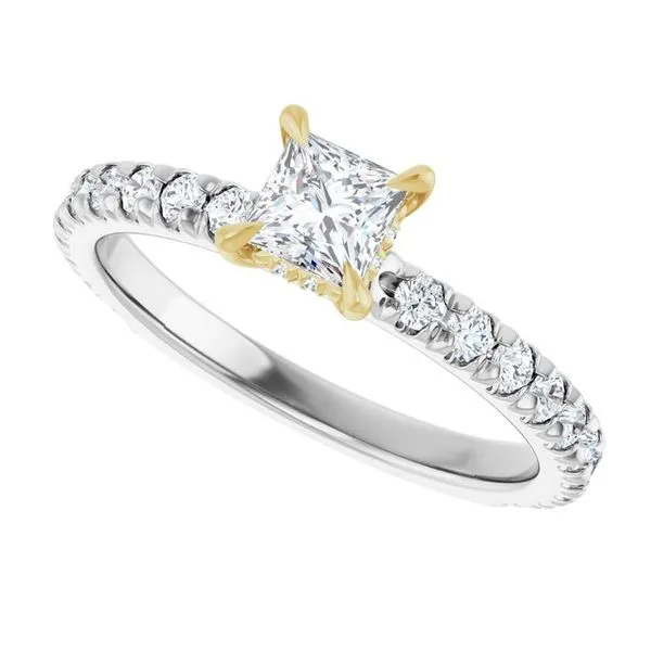 Claw-Prong Hidden Halo-Style Engagement Ring Image 5 Northwood Jewelers Northwood, OH