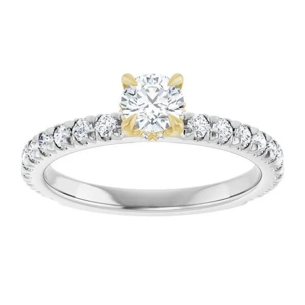Claw-Prong Hidden Halo-Style Engagement Ring Image 3 Don's Jewelry & Design Washington, IA