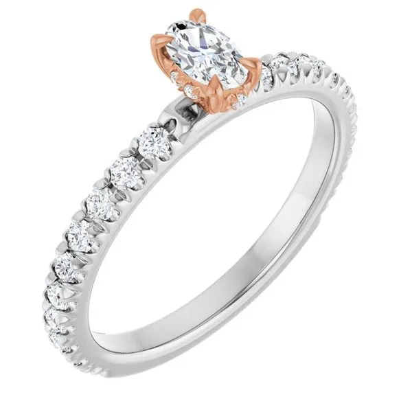 Claw-Prong Hidden Halo-Style Engagement Ring Futer Bros Jewelers York, PA