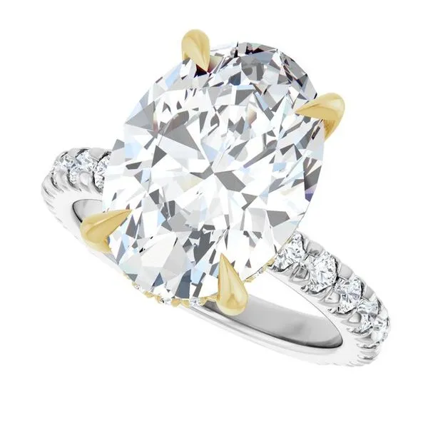 Claw-Prong Hidden Halo-Style Engagement Ring Image 5 Ocean View Jewelers Millville, DE