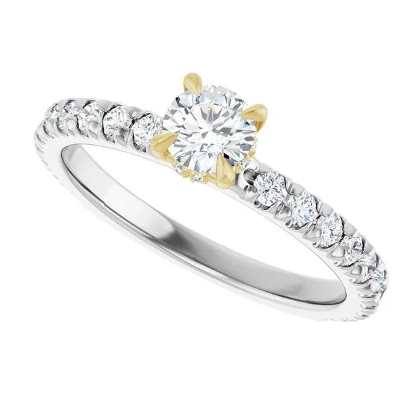 Claw-Prong Hidden Halo-Style Engagement Ring Image 5 Clater Jewelers Louisville, KY
