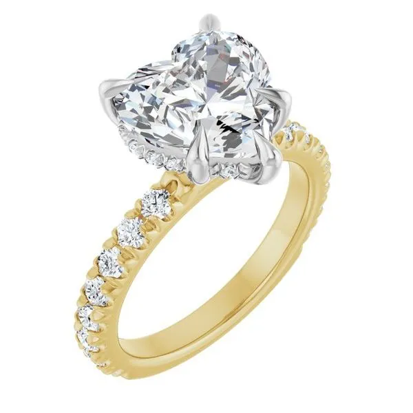 Claw-Prong Hidden Halo-Style Engagement Ring Jimmy Smith Jewelers Decatur, AL