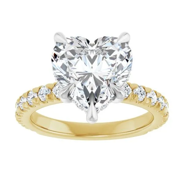 Claw-Prong Hidden Halo-Style Engagement Ring Image 3 Don's Jewelry & Design Washington, IA
