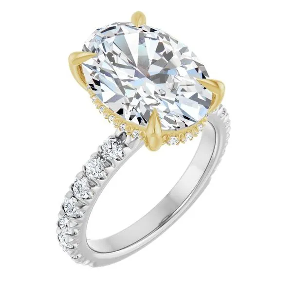Claw-Prong Hidden Halo-Style Engagement Ring Collard Jewelers League City, TX