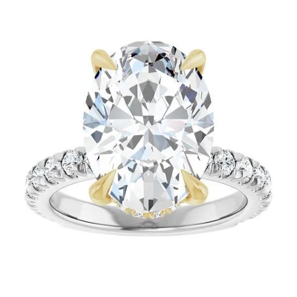 Claw-Prong Hidden Halo-Style Engagement Ring Image 3 The Jewelry Source El Segundo, CA