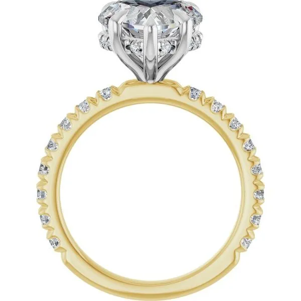 Claw-Prong Hidden Halo-Style Engagement Ring Image 2 Clater Jewelers Louisville, KY