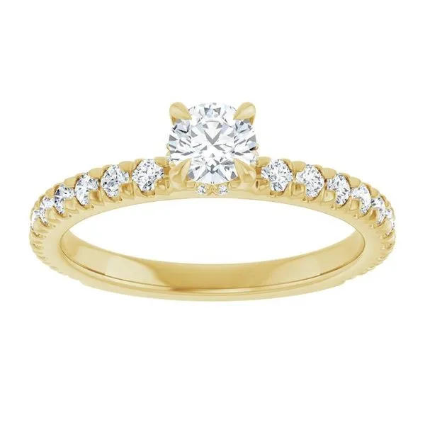 Claw-Prong Hidden Halo-Style Engagement Ring Image 3 Futer Bros Jewelers York, PA