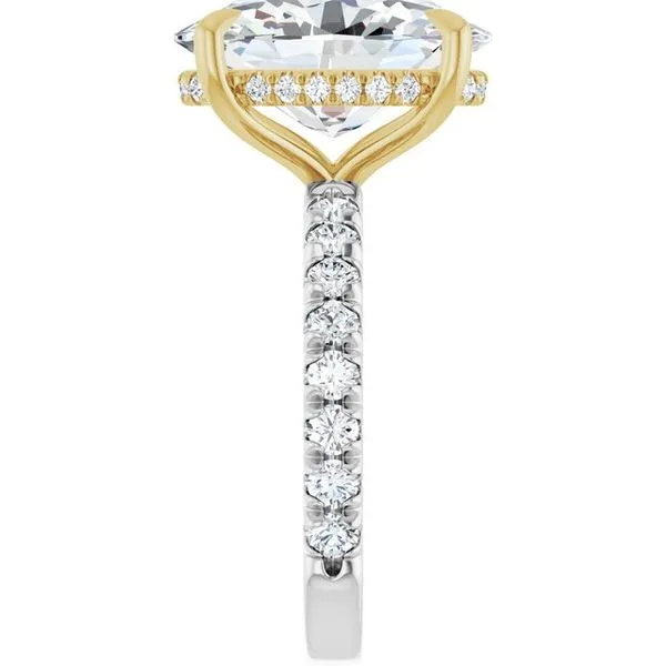 Claw-Prong Hidden Halo-Style Engagement Ring Image 4 Arezzo Jewelers Elmwood Park, IL