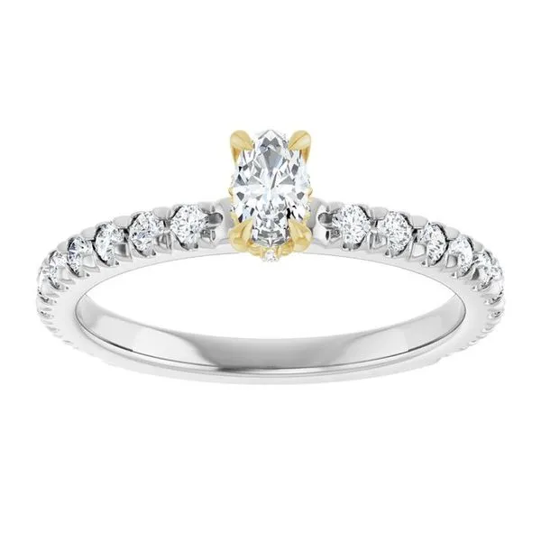 Claw-Prong Hidden Halo-Style Engagement Ring Image 3 Arezzo Jewelers Elmwood Park, IL