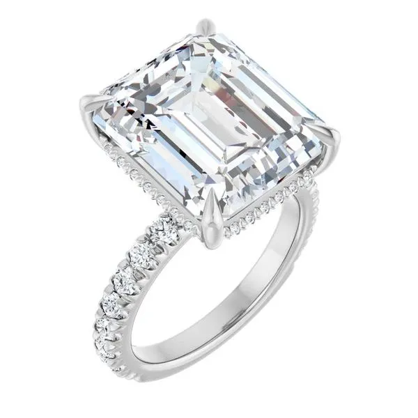 Claw-Prong Hidden Halo-Style Engagement Ring Northwood Jewelers Northwood, OH