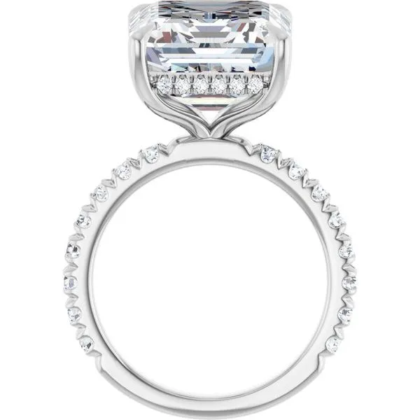 Claw-Prong Hidden Halo-Style Engagement Ring Image 2 Northwood Jewelers Northwood, OH