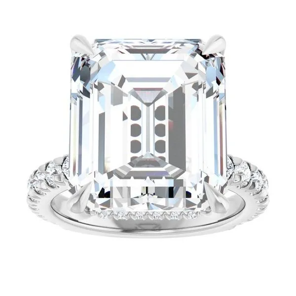 Claw-Prong Hidden Halo-Style Engagement Ring Image 3 Vulcan's Forge LLC KANSAS CITY, MO