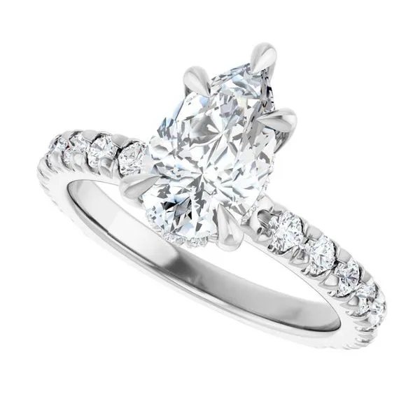Claw-Prong Hidden Halo-Style Engagement Ring Image 5 Vulcan's Forge LLC KANSAS CITY, MO