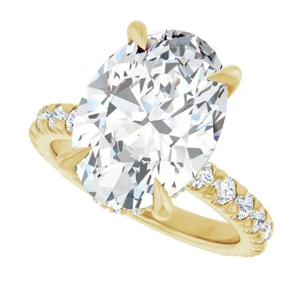 Claw-Prong Hidden Halo-Style Engagement Ring Image 5 Stuart Benjamin & Co. Jewelry Designs San Diego, CA