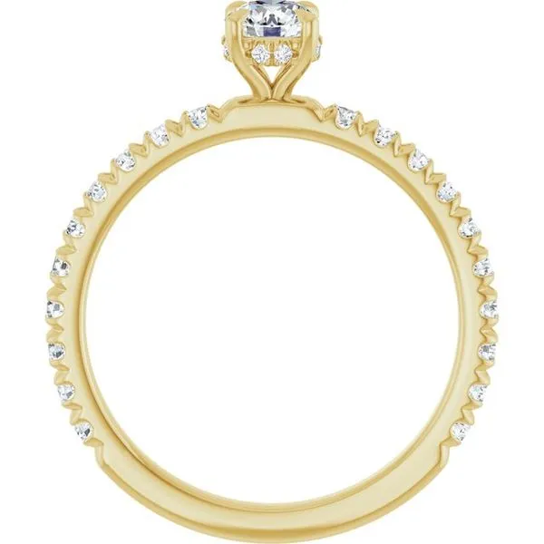 Claw-Prong Hidden Halo-Style Engagement Ring Image 2 Northwood Jewelers Northwood, OH