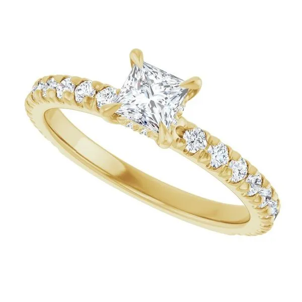 Claw-Prong Hidden Halo-Style Engagement Ring Image 5 Futer Bros Jewelers York, PA