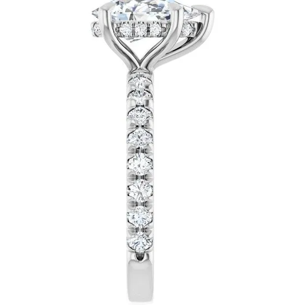 Claw-Prong Hidden Halo-Style Engagement Ring Image 4 J. West Jewelers Round Rock, TX