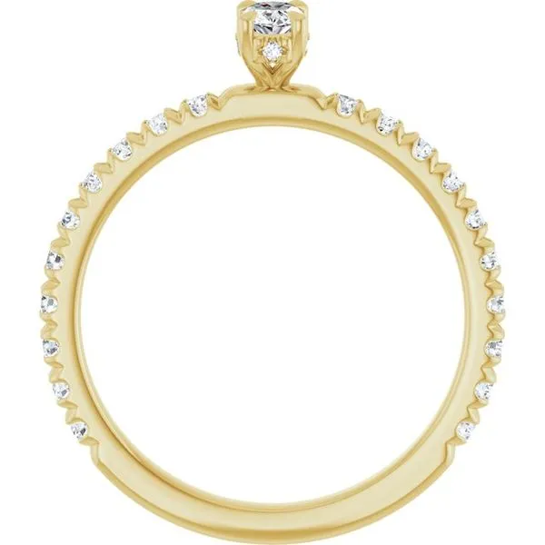 Claw-Prong Hidden Halo-Style Engagement Ring Image 2 Ocean View Jewelers Millville, DE