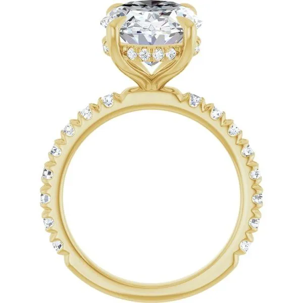 Claw-Prong Hidden Halo-Style Engagement Ring Image 2 Don's Jewelry & Design Washington, IA