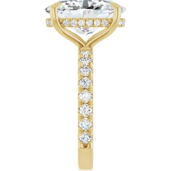 Claw-Prong Hidden Halo-Style Engagement Ring Image 4 Clater Jewelers Louisville, KY