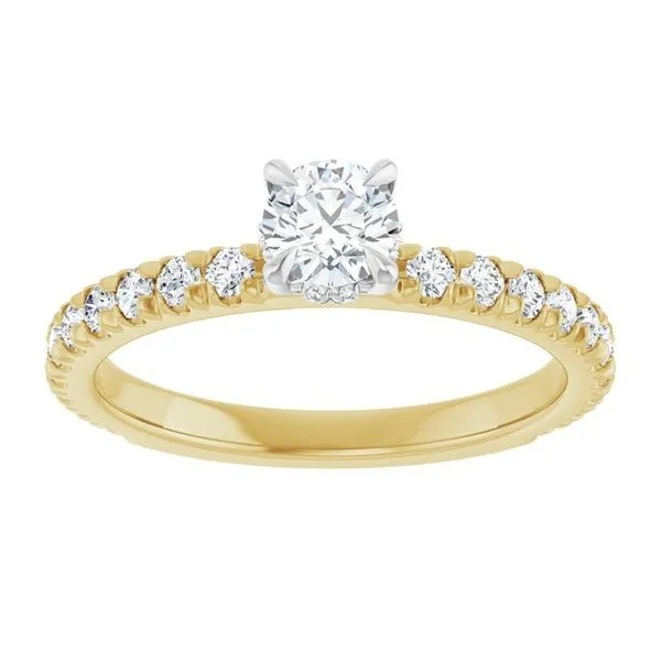 Claw-Prong Hidden Halo-Style Engagement Ring Image 3 JF Jones Jewelers Rochester, NY