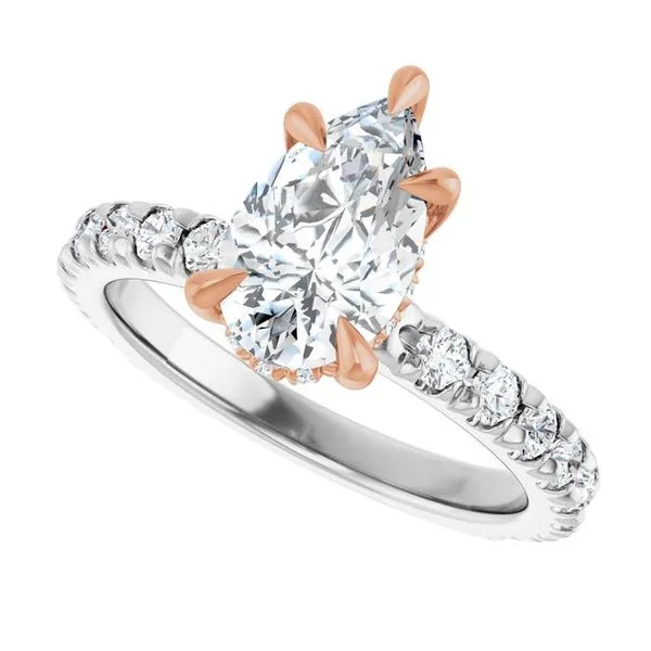 Claw-Prong Hidden Halo-Style Engagement Ring Image 5 J. Thomas Jewelers Rochester Hills, MI