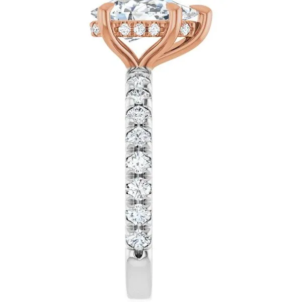 Claw-Prong Hidden Halo-Style Engagement Ring Image 4 Northwood Jewelers Northwood, OH