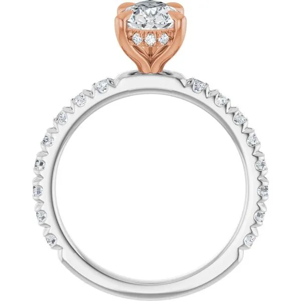 Claw-Prong Hidden Halo-Style Engagement Ring Image 2 Mark Jewellers La Crosse, WI