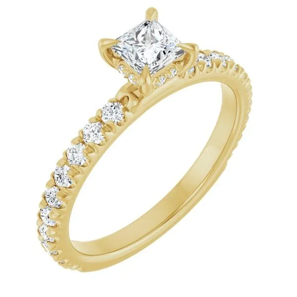 Claw-Prong Hidden Halo-Style Engagement Ring Banks Jewelers Burnsville, NC