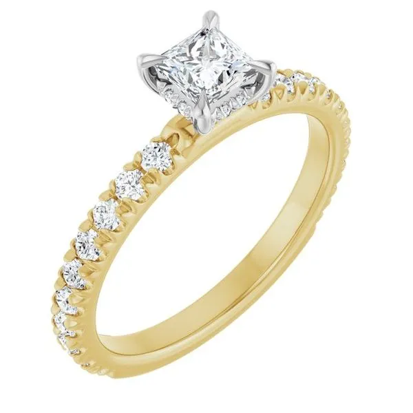 Claw-Prong Hidden Halo-Style Engagement Ring Northwood Jewelers Northwood, OH
