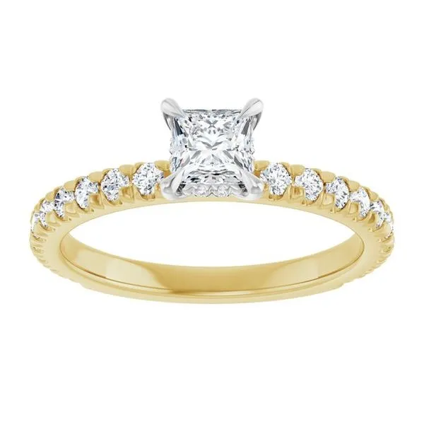 Claw-Prong Hidden Halo-Style Engagement Ring Image 3 Austin's Fine Diamonds & Jewelry Lyndhurst, NJ