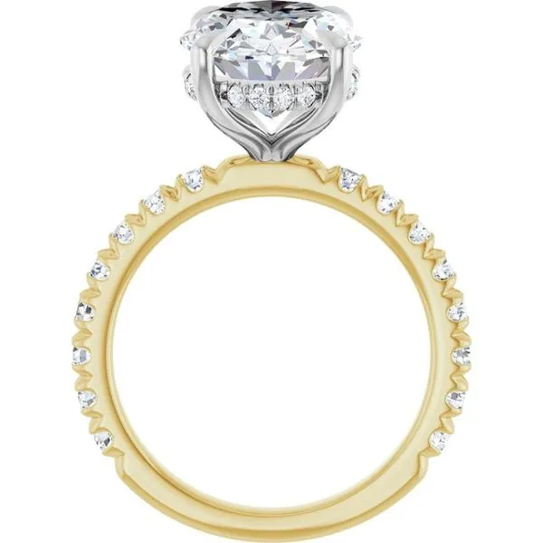 Claw-Prong Hidden Halo-Style Engagement Ring Image 2 Clater Jewelers Louisville, KY