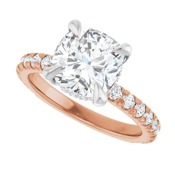 Claw-Prong Hidden Halo-Style Engagement Ring Image 5 JF Jones Jewelers Rochester, NY