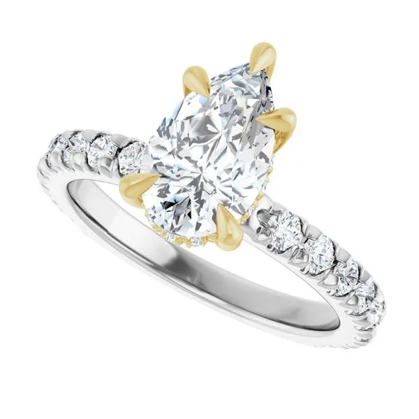 Claw-Prong Hidden Halo-Style Engagement Ring Image 5 J. Thomas Jewelers Rochester Hills, MI