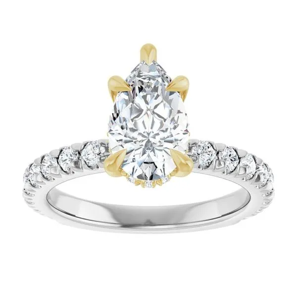 Claw-Prong Hidden Halo-Style Engagement Ring Image 3 Arezzo Jewelers Elmwood Park, IL