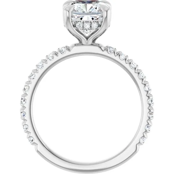 Claw-Prong Hidden Halo-Style Engagement Ring Image 2 Arezzo Jewelers Elmwood Park, IL