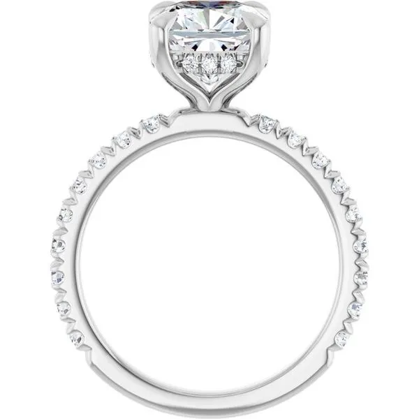 Claw-Prong Hidden Halo-Style Engagement Ring Image 2 Jimmy Smith Jewelers Decatur, AL