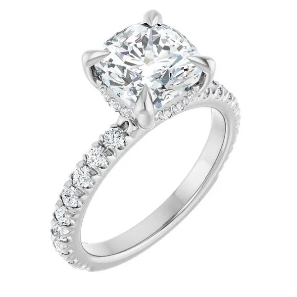 Claw-Prong Hidden Halo-Style Engagement Ring Jimmy Smith Jewelers Decatur, AL