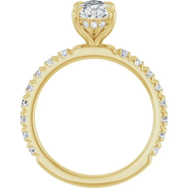 Claw-Prong Hidden Halo-Style Engagement Ring Image 2 Austin's Fine Diamonds & Jewelry Lyndhurst, NJ