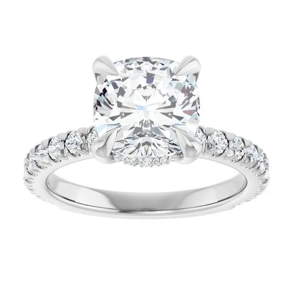Claw-Prong Hidden Halo-Style Engagement Ring Image 3 Mark Jewellers La Crosse, WI