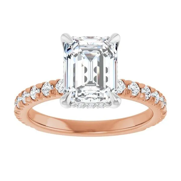 Claw-Prong Hidden Halo-Style Engagement Ring Image 3 Ocean View Jewelers Millville, DE