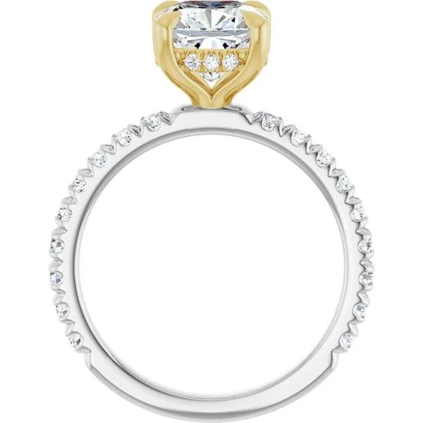 Claw-Prong Hidden Halo-Style Engagement Ring Image 2 Futer Bros Jewelers York, PA