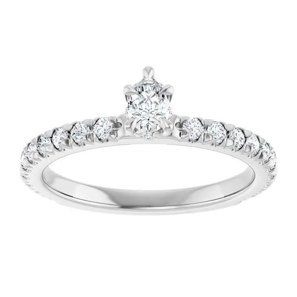 Claw-Prong Hidden Halo-Style Engagement Ring Image 3 Futer Bros Jewelers York, PA