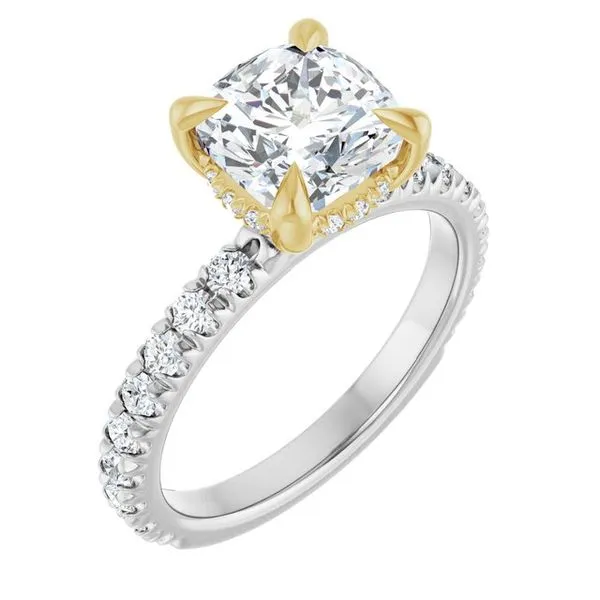 Claw-Prong Hidden Halo-Style Engagement Ring Paul James Jewelers Angels Camp, CA
