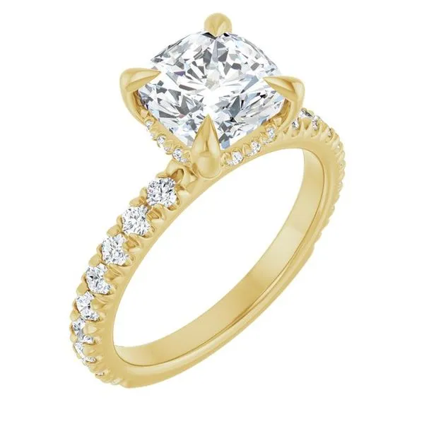 Claw-Prong Hidden Halo-Style Engagement Ring Paul James Jewelers Angels Camp, CA