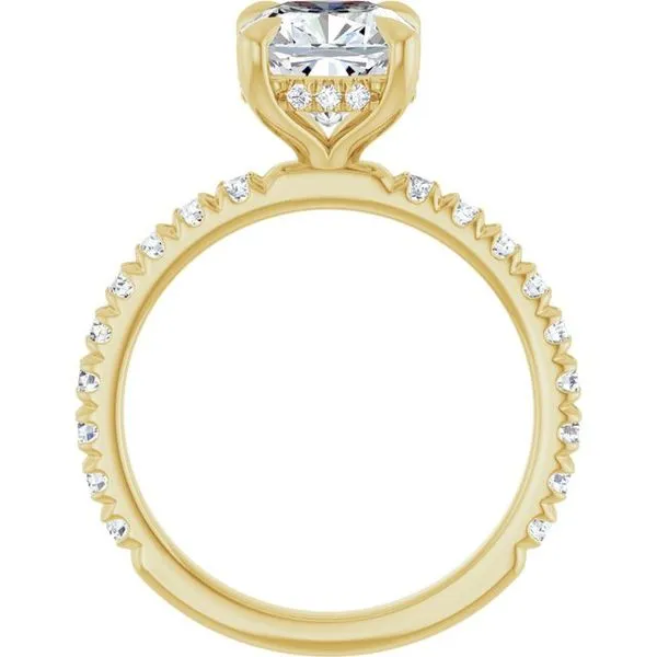 Claw-Prong Hidden Halo-Style Engagement Ring Image 2 Northwood Jewelers Northwood, OH
