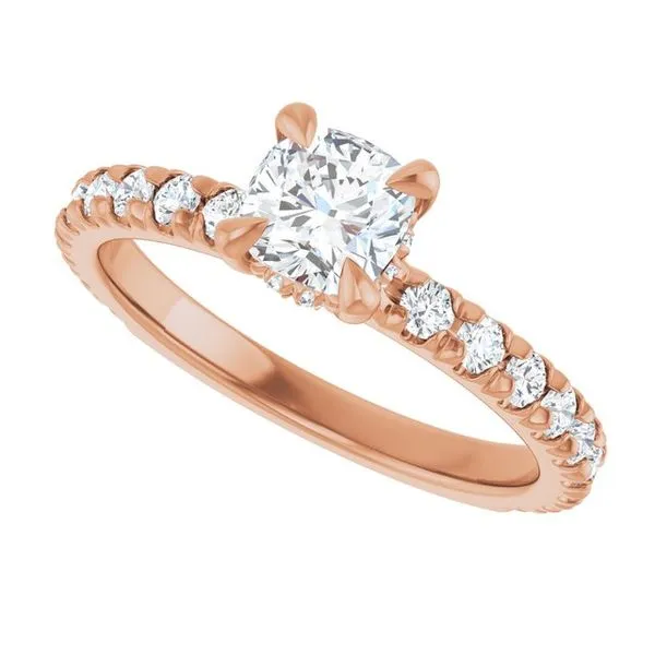 Claw-Prong Hidden Halo-Style Engagement Ring Image 5 Don's Jewelry & Design Washington, IA