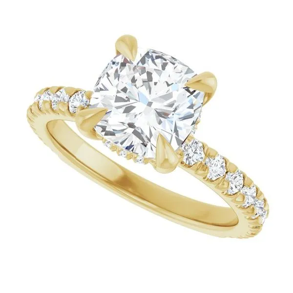 Claw-Prong Hidden Halo-Style Engagement Ring Image 5 J. Thomas Jewelers Rochester Hills, MI